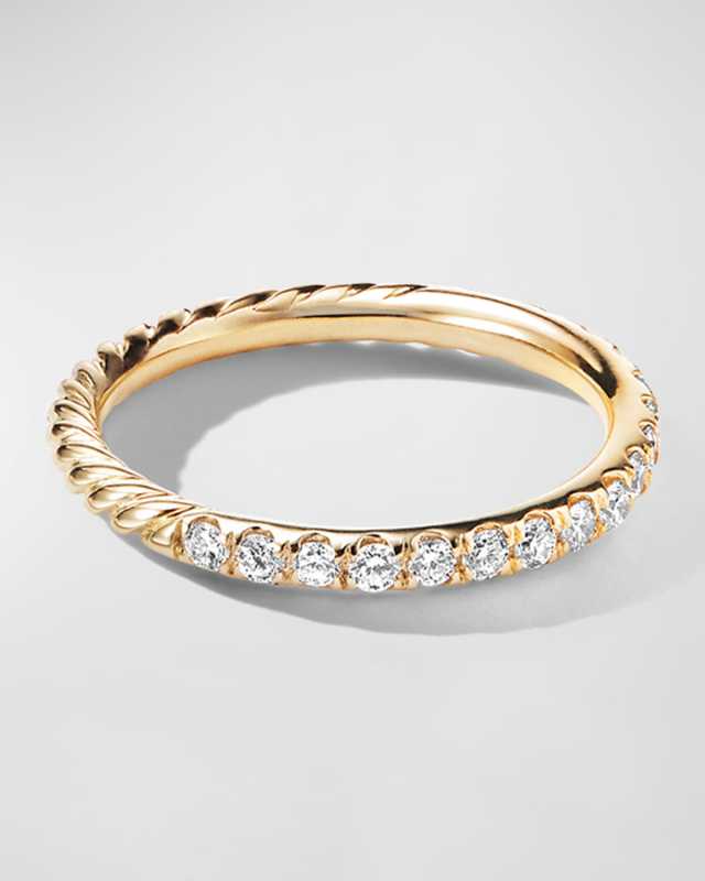 Cable Collectibles Pave Band with Diamonds in 18K Gold